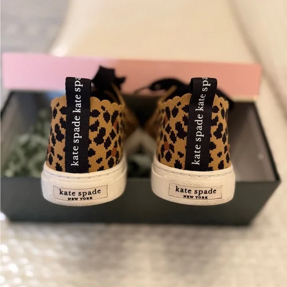 Kate Spade Leopard Print Sneakers with Black Accents - Picture 5 of 6